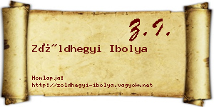 Zöldhegyi Ibolya névjegykártya